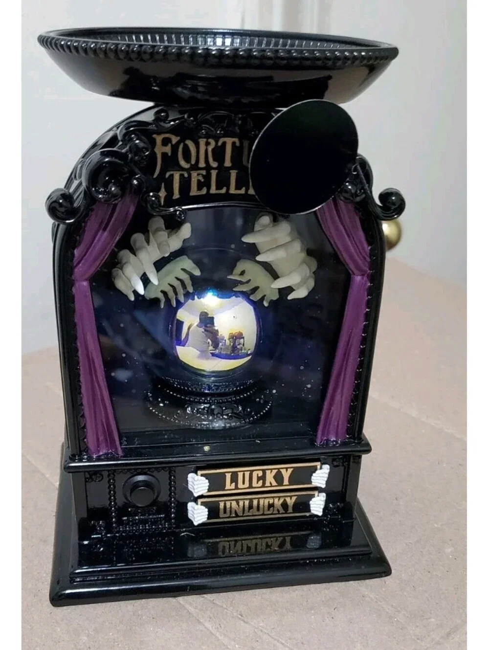 Bath & Body Works Halloween Fortune Teller Candle Holder Light Up Globe 3 Wick